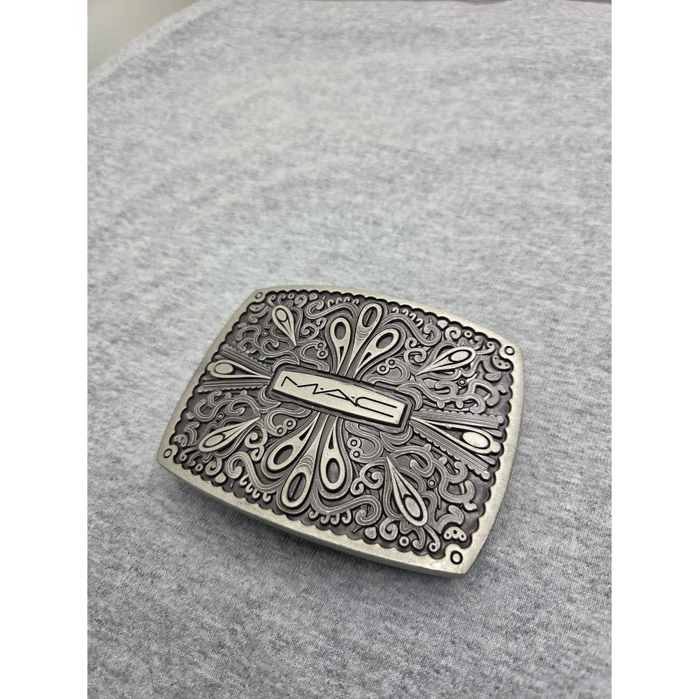 Rare MAC Cosmetics Makeup Company Oversized Vintage Belt Buckle Collector - Picture 9 of 9